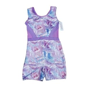 NWT Cat & Jack Girl's Shorts Unitard/Leotard Gymnastics Dance Tie-Dye XL 14